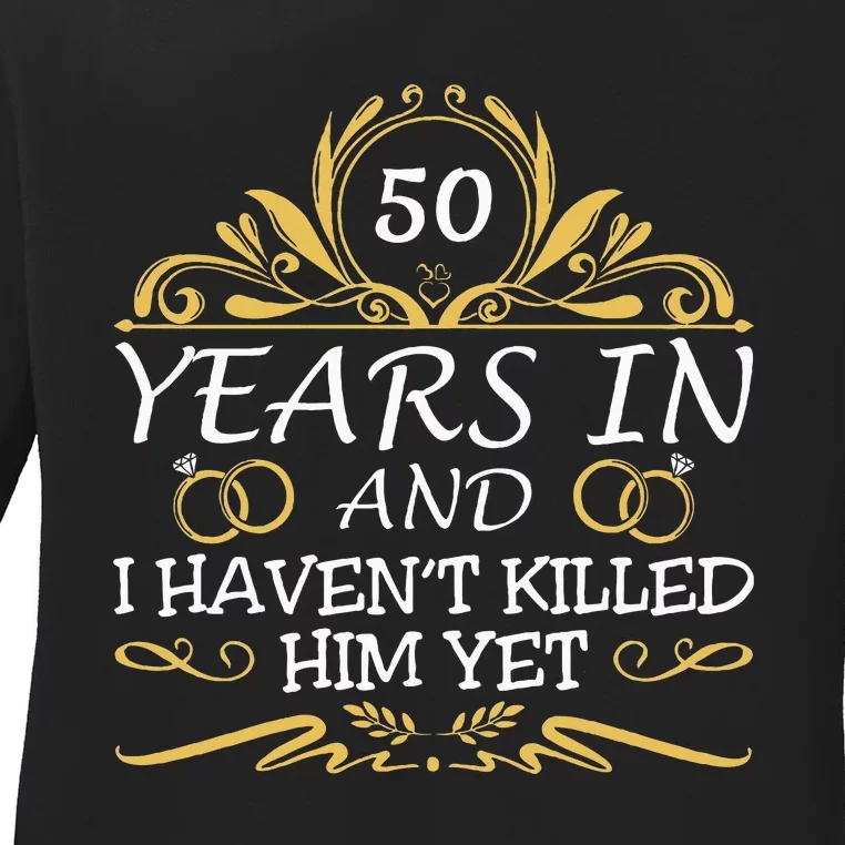 50th Wedding Anniversary Husband Wife Ladies Long Sleeve Shirt