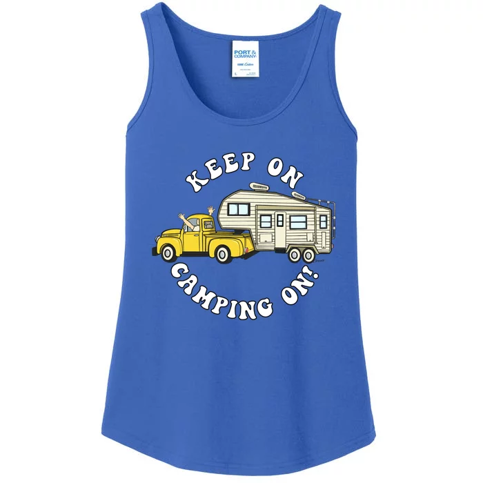 5th Wheel Keep On Camping On! Fifth Wheel Camper Gift Ladies Essential Tank