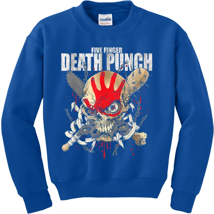 5FDP Warhead Skull Front Back Print Kids Sweatshirt