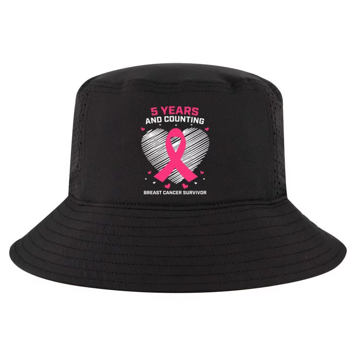 5 Year Breast Cancer Survivor Gifts Pink Cancer Free Cool Comfort Performance Bucket Hat