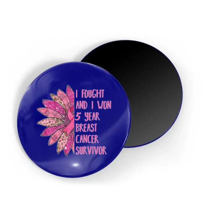 5 Years Breast Cancer Free Survivor Gift Magnet