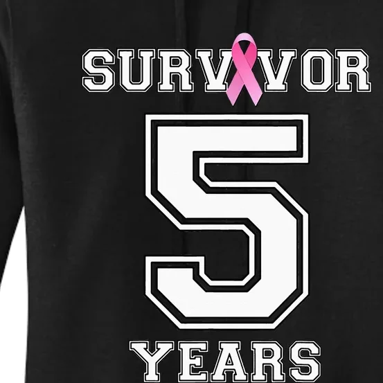 5 Years Breast Cancer Survivor Gifts For  Pink Ribbon Women's Pullover Hoodie