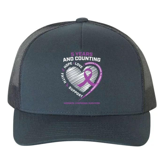 5 Years Cancer Free Funny Gift Hodgkin's Lymphoma Survivor Cool Gift Yupoong Adult 5-Panel Trucker Hat