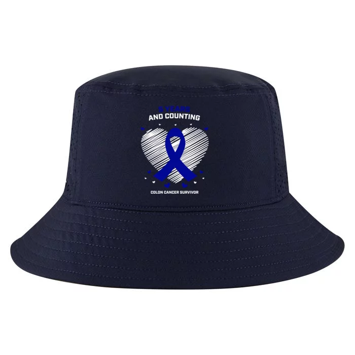 5 Years Cancer Free Funny Gift Colon Cancer Survivor Gift Cool Comfort Performance Bucket Hat