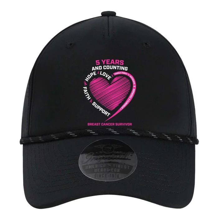 5 Years Cancer Free Funny Gift Pink Breast Cancer Survivor Funny Gift Performance The Dyno Cap