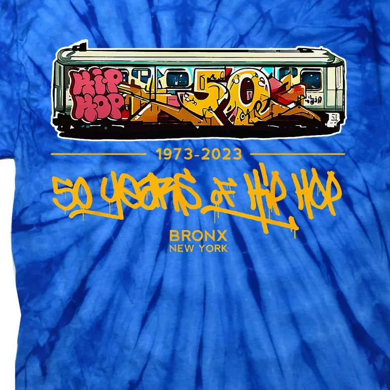 50 Years Hip Hop Vinyl Retro Graffiti 50th Anniversary Tie-Dye T-Shirt