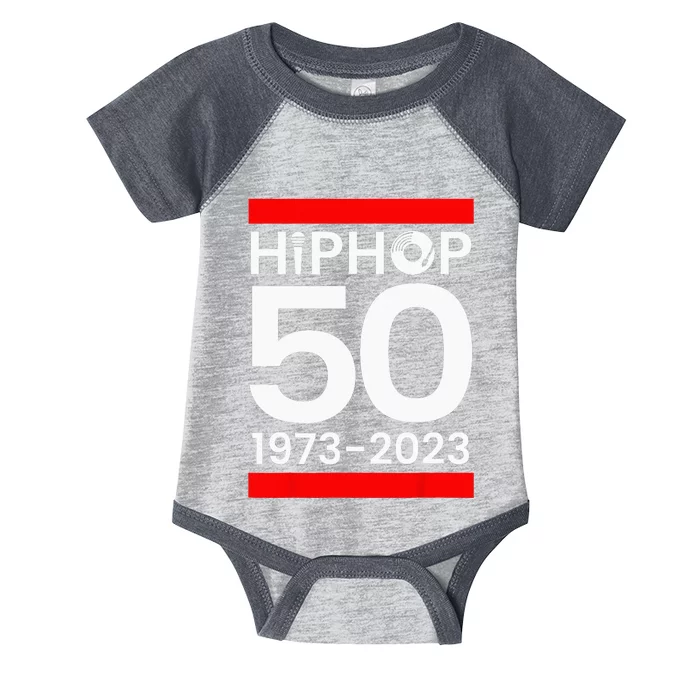 50 Years Hip Hop Retro 50th Anniversary Celebration Infant Baby Jersey Bodysuit