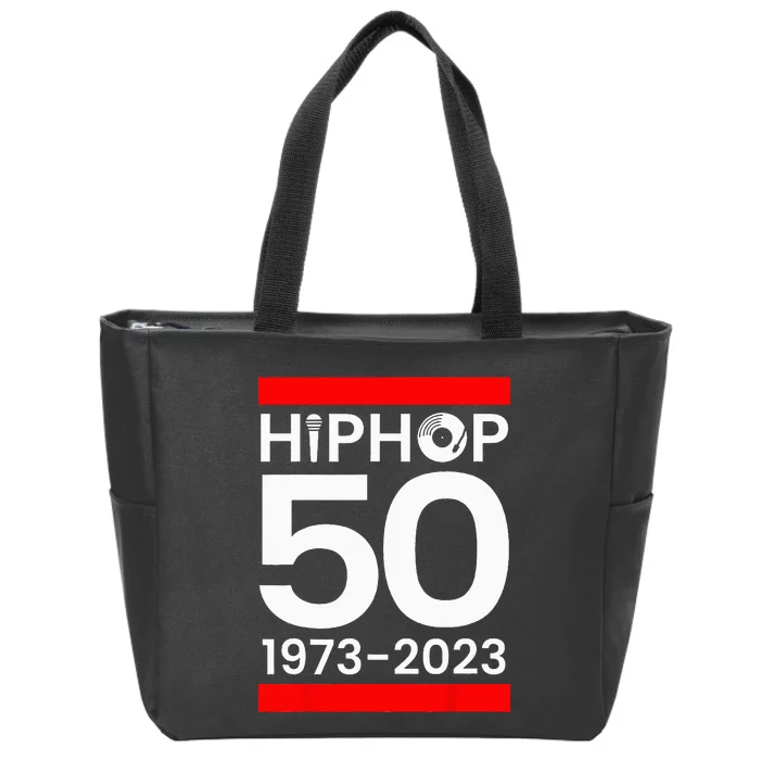 51 Years Hip Hop Vinyl Retro 50th Anniversary Celebration Zip Tote Bag