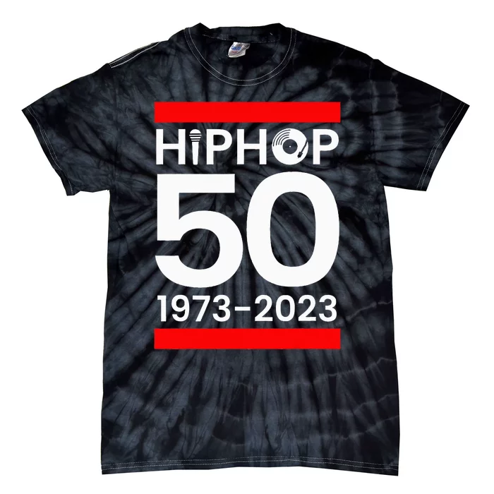 50 Years Hip Hop Retro 50th Anniversary Celebration Tie-Dye T-Shirt