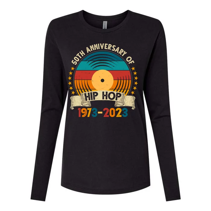 50 Years Hip Hop Vinyl 50th Anniversary Celebration Womens Cotton Relaxed Long Sleeve T-Shirt