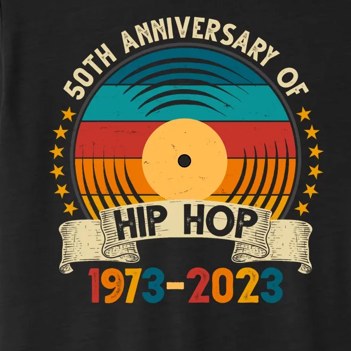 50 Years Hip Hop Vinyl 50th Anniversary Celebration ChromaSoft Performance T-Shirt