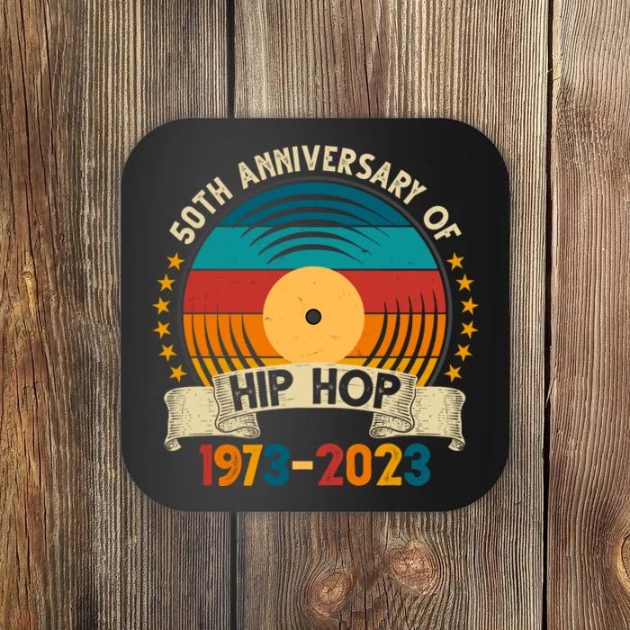 50 Years Hip Hop Vinyl 50th Anniversary Celebration Coaster