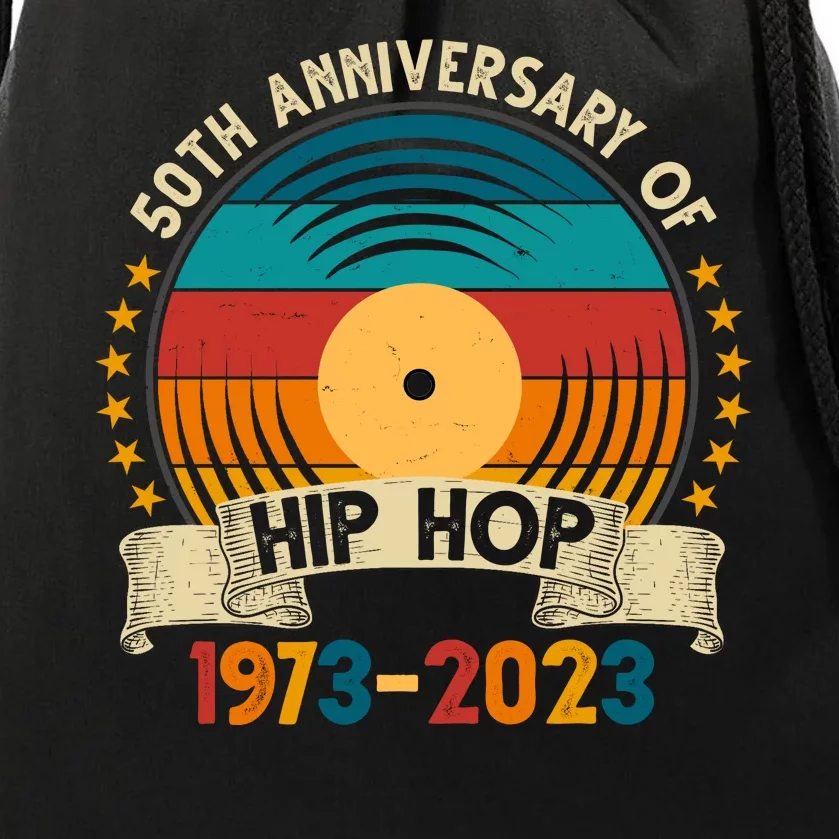 50 Years Hip Hop Vinyl 50th Anniversary Celebration Drawstring Bag