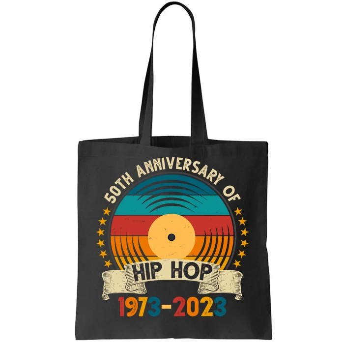 50 Years Hip Hop Vinyl 50th Anniversary Celebration Tote Bag