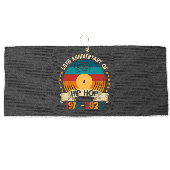 50 Years Hip Hop Vinyl 50th Anniversary Celebration Large Microfiber Waffle Golf Towel