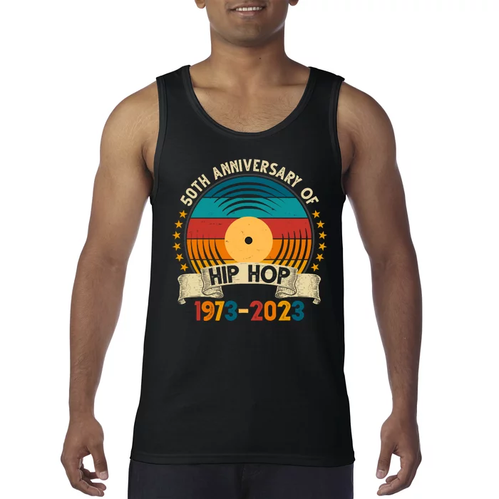 50 Years Hip Hop Vinyl 50th Anniversary Celebration Tank Top