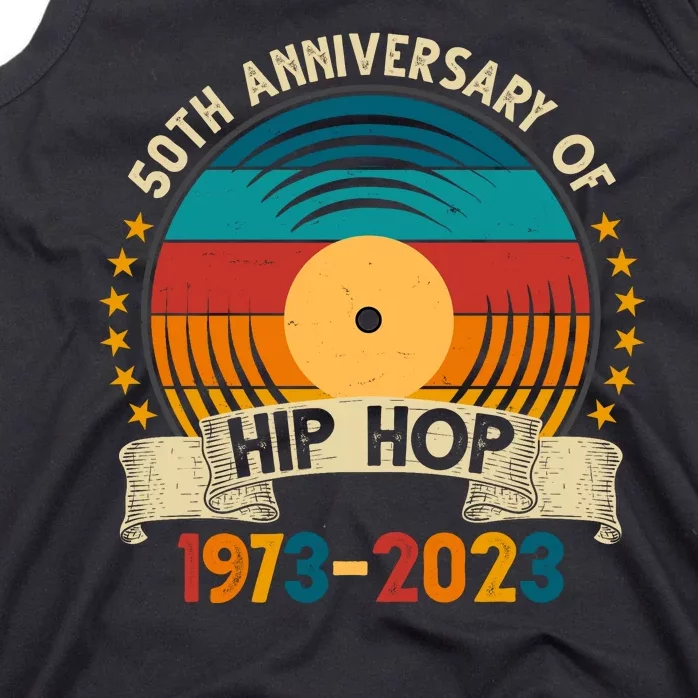 50 Years Hip Hop Vinyl 50th Anniversary Celebration Tank Top