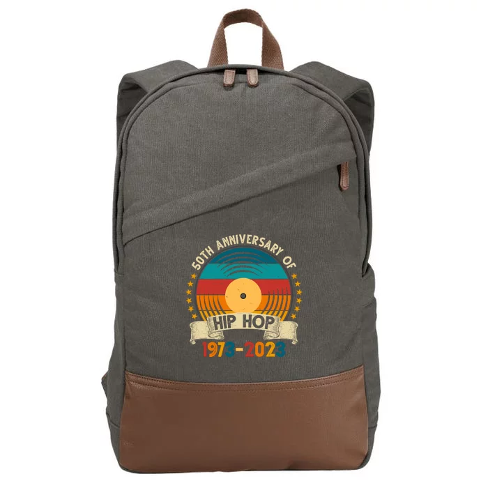 50 Years Hip Hop Vinyl 50th Anniversary Celebration Cotton Canvas Backpack