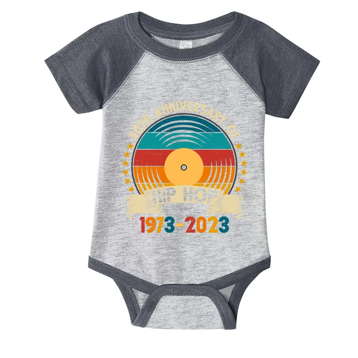 50 Years Hip Hop Vinyl 50th Anniversary Celebration Infant Baby Jersey Bodysuit