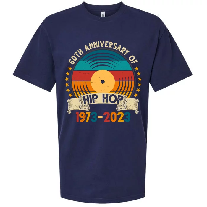 50 Years Hip Hop Vinyl 50th Anniversary Celebration Sueded Cloud Jersey T-Shirt