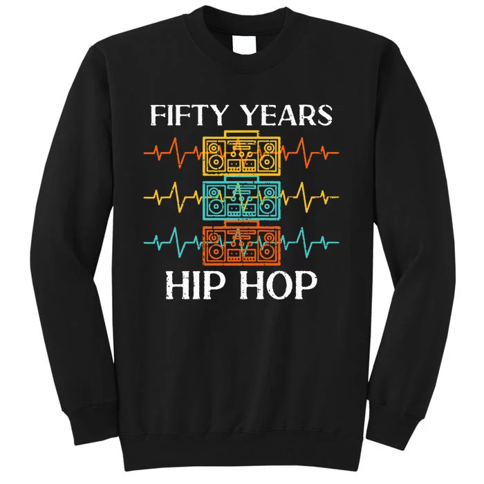 50 Years Hip Hop Vinyl Retro 50th Anniversary Celebration Sweatshirt