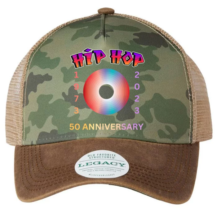 50 Years Hip Hop Vinyl Retro 50th Anniversary Hip Hop Legacy Tie Dye Trucker Hat