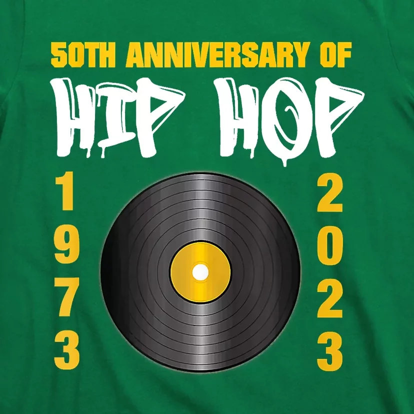 50 Years Hip Hop Vinyl Retro 50th Anniversary Celebration T-Shirt