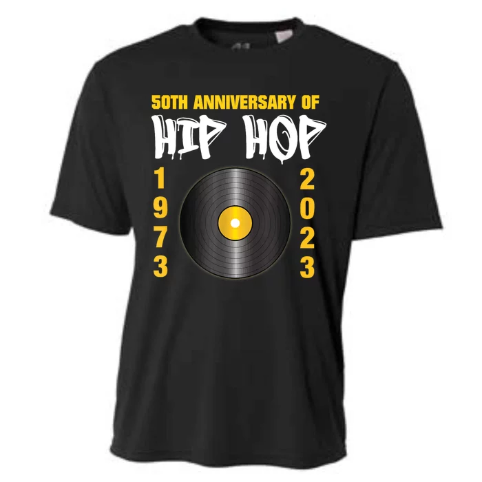 50 Years Hip Hop Vinyl Retro | 50th Anniversary Celebration Cooling Performance Crew T-Shirt