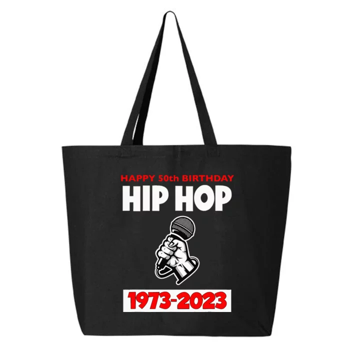 50 Years Hip Hop 50th Anniversary Retro Mic 25L Jumbo Tote