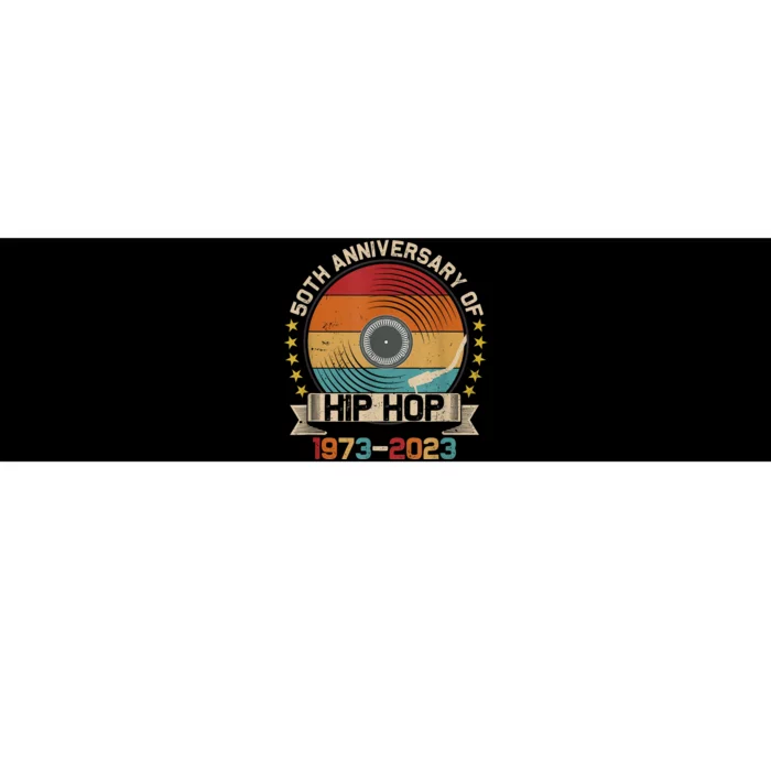 50 Years Hip Hop Vinyl Retro 50th Anniversary Celebration Bumper Sticker