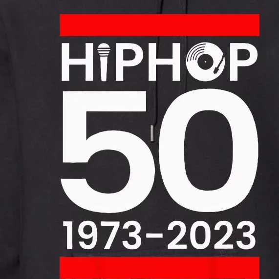 51 Years Hip Hop Vinyl Retro 50th Anniversary Celebration Premium Hoodie