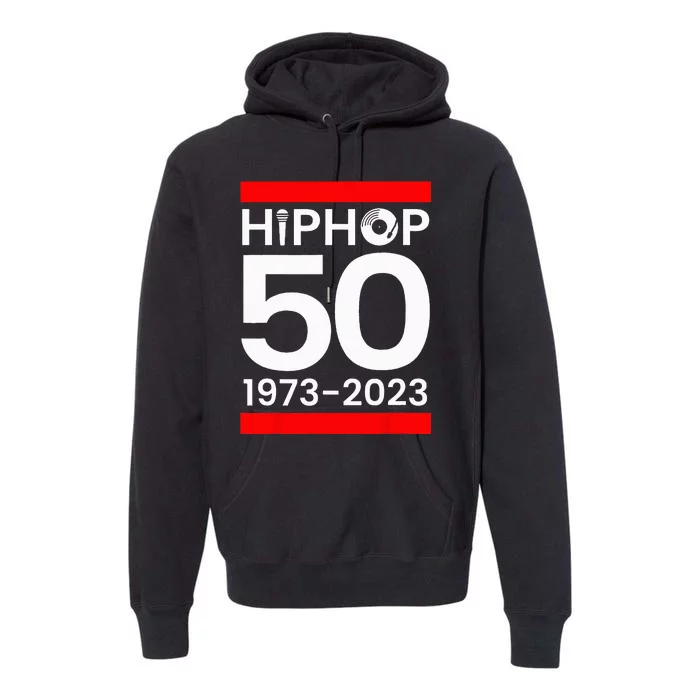 51 Years Hip Hop Vinyl Retro 50th Anniversary Celebration Premium Hoodie