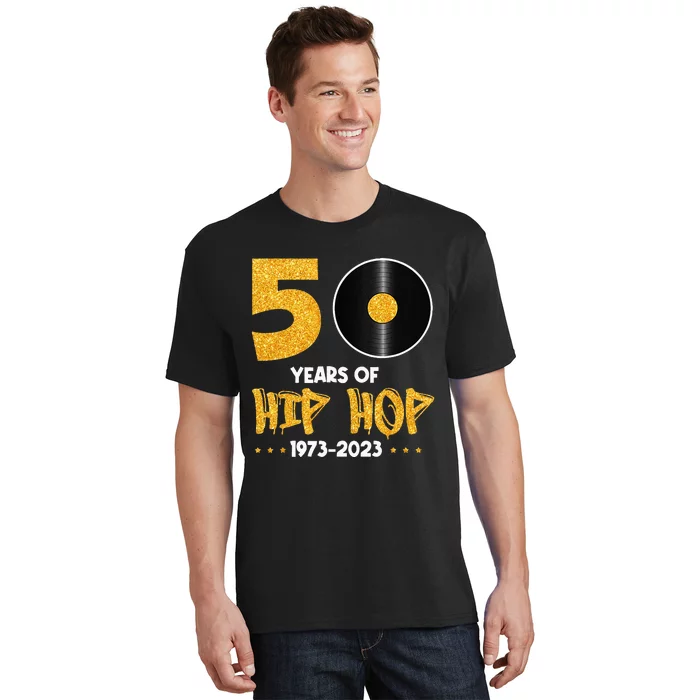 50 Years Hip Hop Vinyl Retro 50th Anniversary Celebration T-Shirt