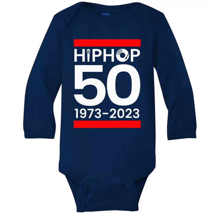 50 Years Hip Hop Retro 50th Anniversary Celebration Baby Long Sleeve Bodysuit