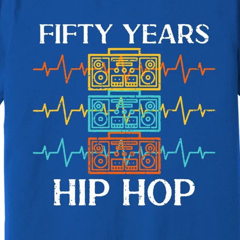 50 Years Hip Hop Vinyl Retro 50th Anniversary Celebration Premium T-Shirt