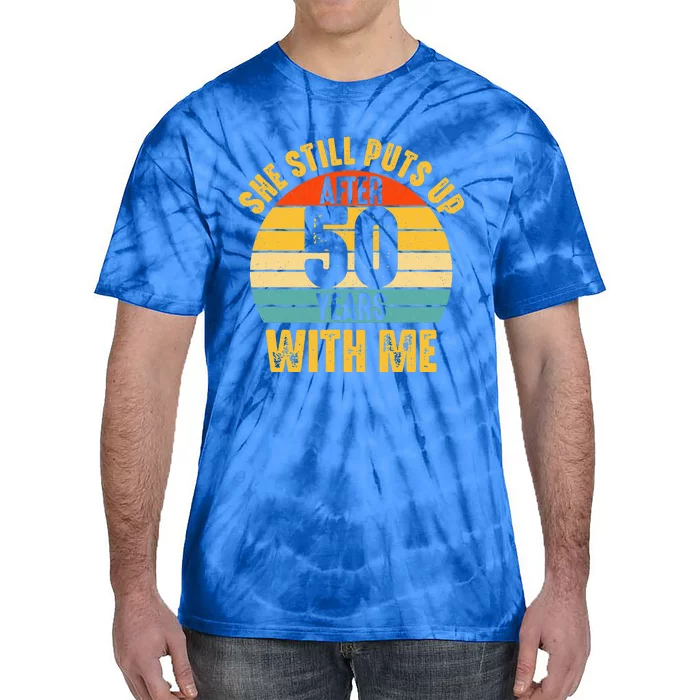 50 Year Marriage Husband 50th Wedding Anniversary Tie-Dye T-Shirt