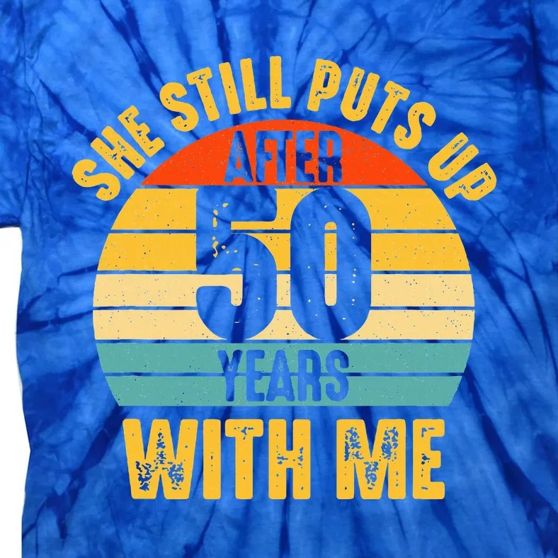 50 Year Marriage Husband 50th Wedding Anniversary Tie-Dye T-Shirt