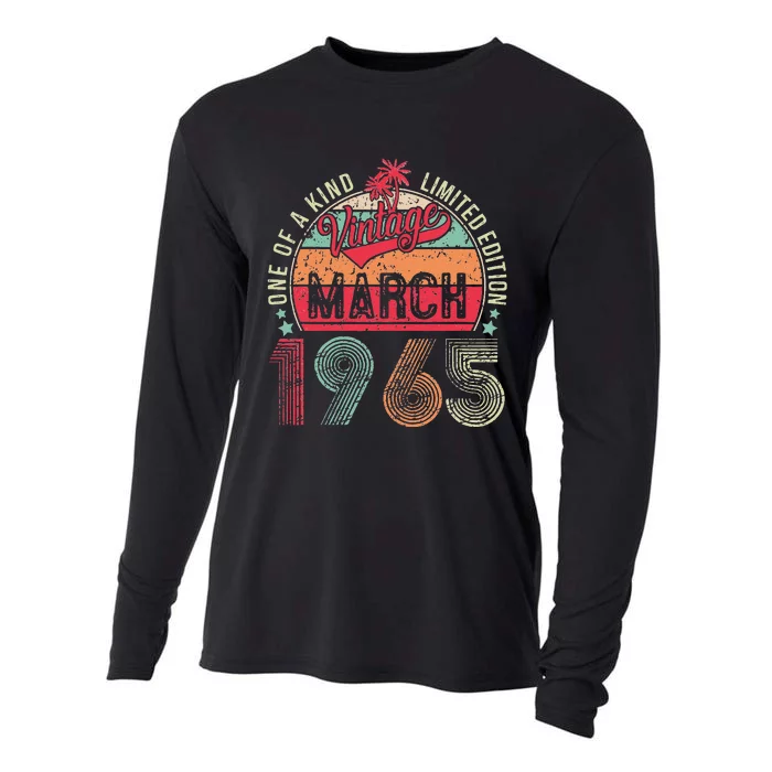 58 Years Old 58th Birthday Gifts Vintage Retro March 1965 Cooling Performance Long Sleeve Crew