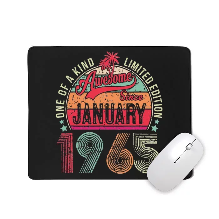 58 Years Old Gift January 1965 Limited Edition 58th Birthday Mousepad