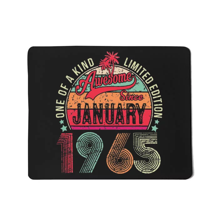 58 Years Old Gift January 1965 Limited Edition 58th Birthday Mousepad