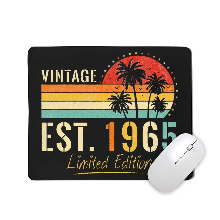 58 Years Old Vintage Est 1965 Limited Edition 58th Birthday Mousepad