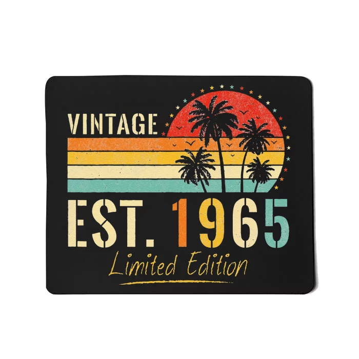 58 Years Old Vintage Est 1965 Limited Edition 58th Birthday Mousepad