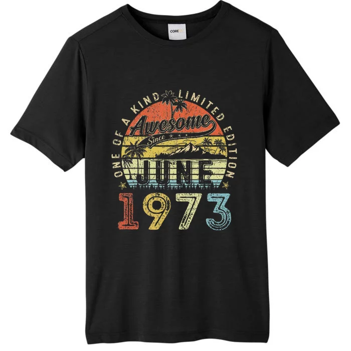 50 Year Old Awesome Since June 1973 50th Birthday ChromaSoft Performance T-Shirt