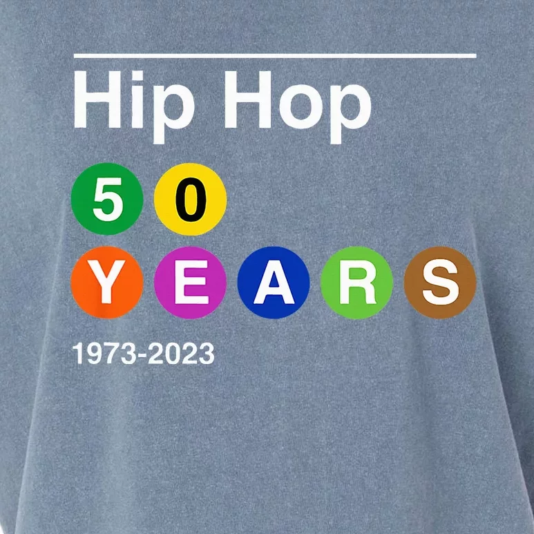 50 Years Of Hip Hop 50th Anniversary Retro Garment-Dyed Women's Muscle Tee