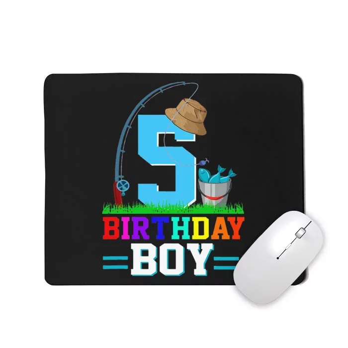 5 Year Old Fishing 5th Birthday Bday Party Decorations Mousepad