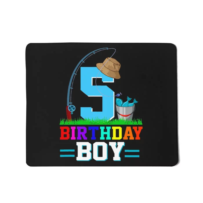 5 Year Old Fishing 5th Birthday Bday Party Decorations Mousepad