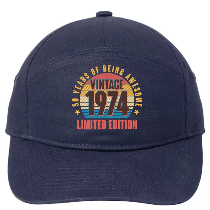 50 Years Of Being Awesome 1974 Limited Edition Vintage Retro 7-Panel Snapback Hat