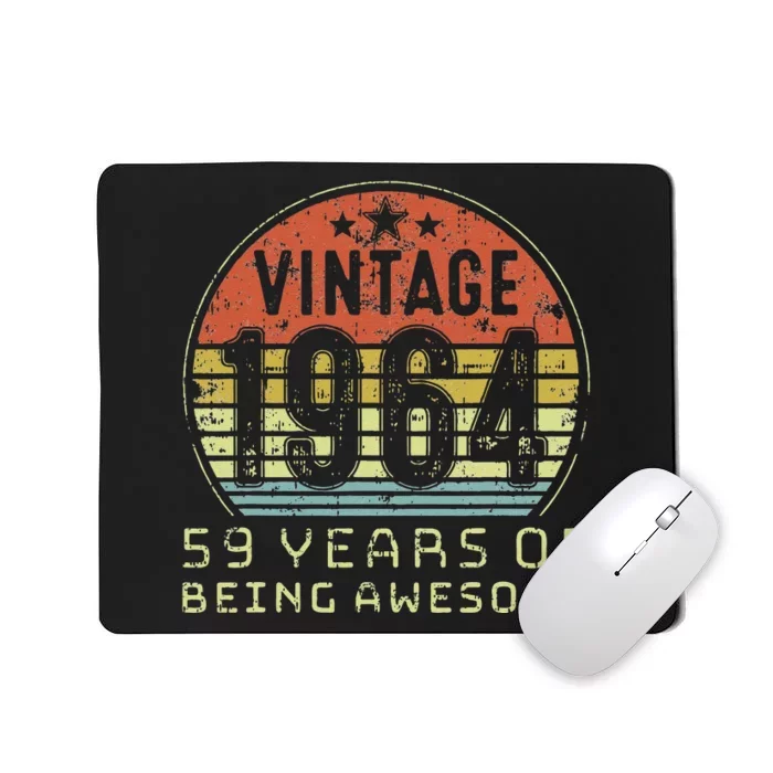 59 Year Old Birthday Vintage 1964 59th Birthday Mousepad