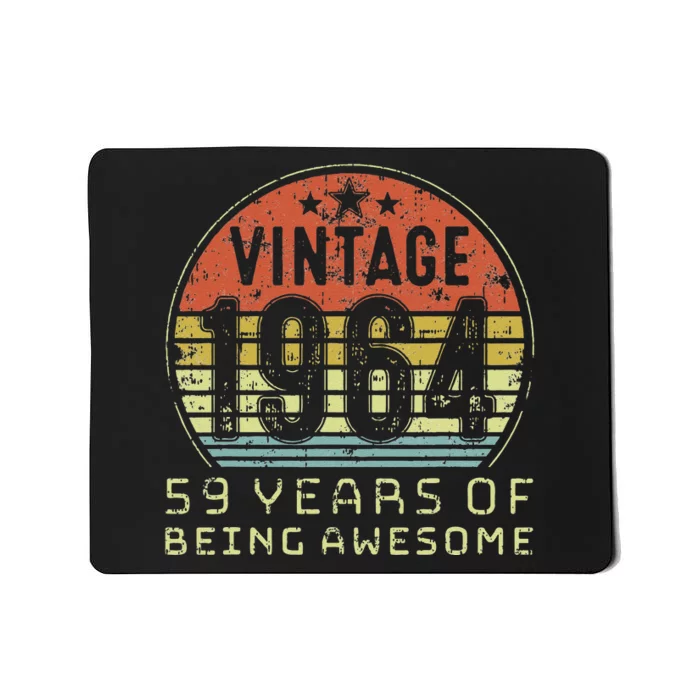 59 Year Old Birthday Vintage 1964 59th Birthday Mousepad