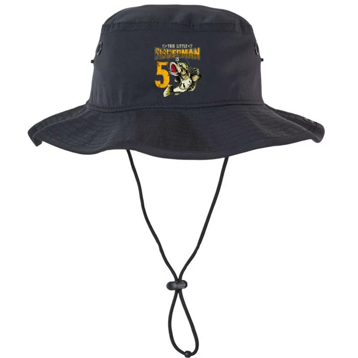 5 Year Old Fishing Gifts Fisherman 5th Birthday Legacy Cool Fit Booney Bucket Hat